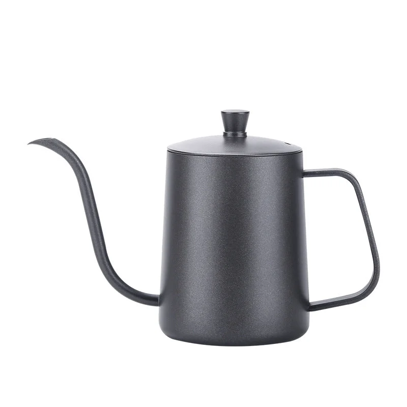 Collapsible camping water purifier-Hand brewed coffee pot with hanging ears, 304 stainless steel drip type household long spout and fine spout pot