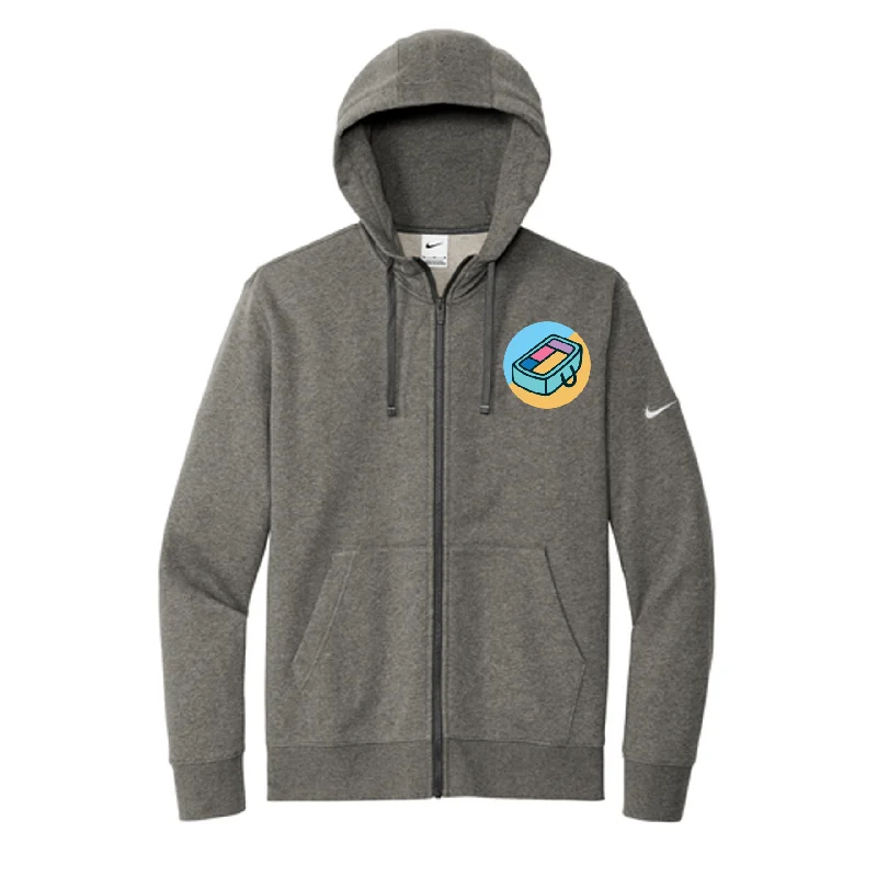 Hard-shell camping cooler-Nike Club Zip Hoodie