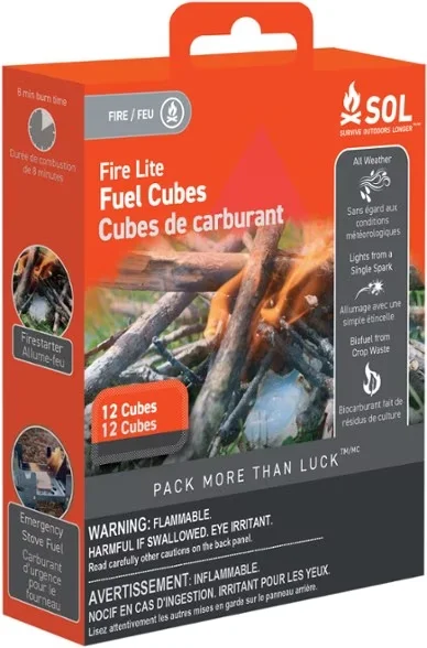 Wheeled camping cooler box-SOL Fire Lite Fuel Cubes/Box