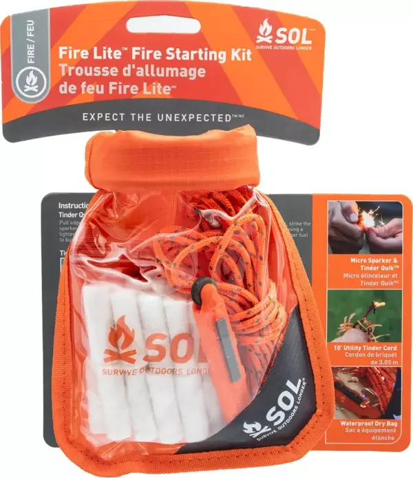 USB camping lantern charger-SOL Fire Lite Kit in Dry Bag