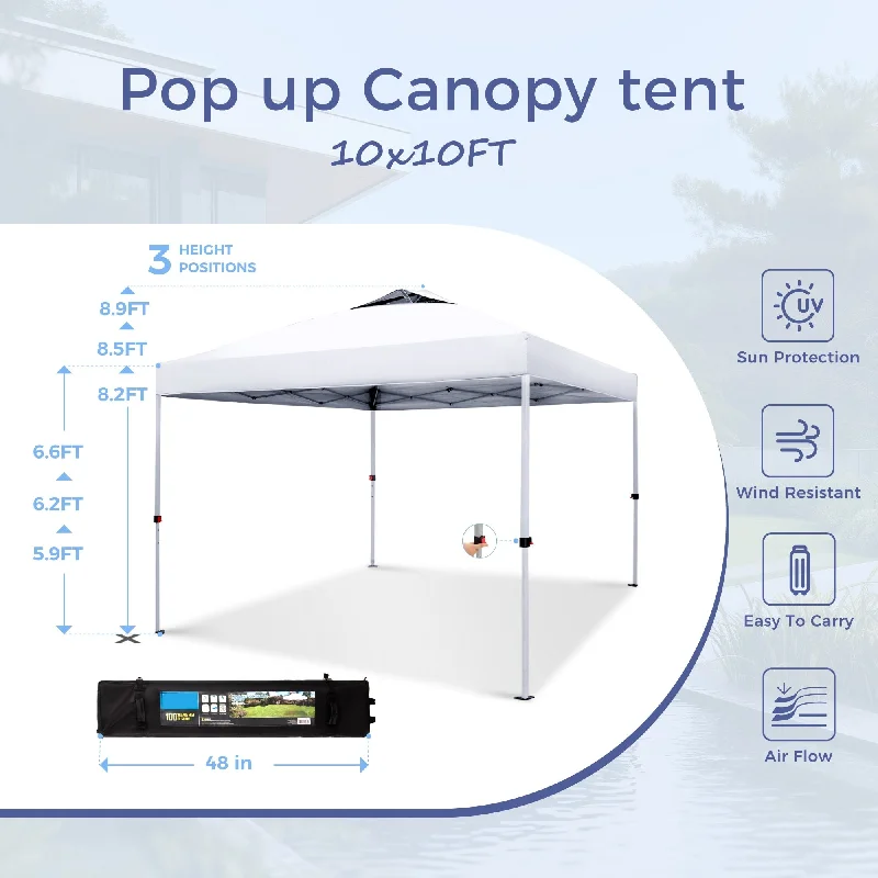 Quick-dry camping bath towel-10x10 Pop-up Canopy Portable Lightweight FoldingTent, Adjustable Height Instant Gazebo Canopy with Wheeled Bag