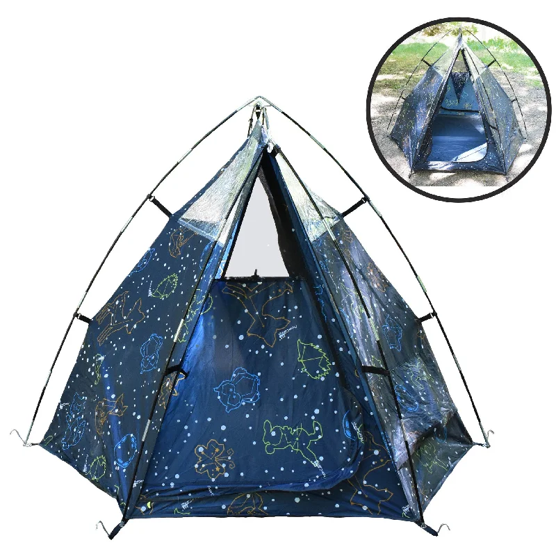 Cold-rated camping sleep sack-[Y.E.S] Ace Camp Kids Glow In The Dark Tent