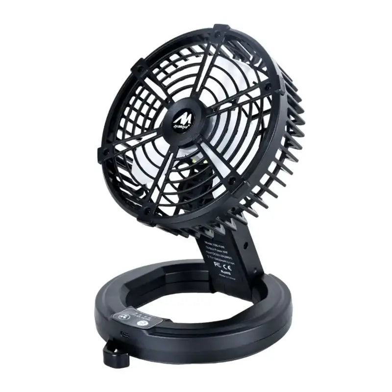 Compact camping water tank-AeroChill Rechargeable Hanging Fan with Built-in Light