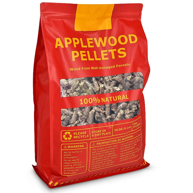 Stainless camping skillet pot-All Natural Hardwood Pellets with Fruity Flavour for Grilling Smoking Bake Roast BBQ