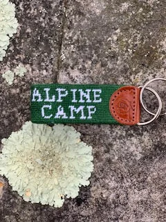 Foldable camping kitchen table-Alpine Needlepoint Keychain