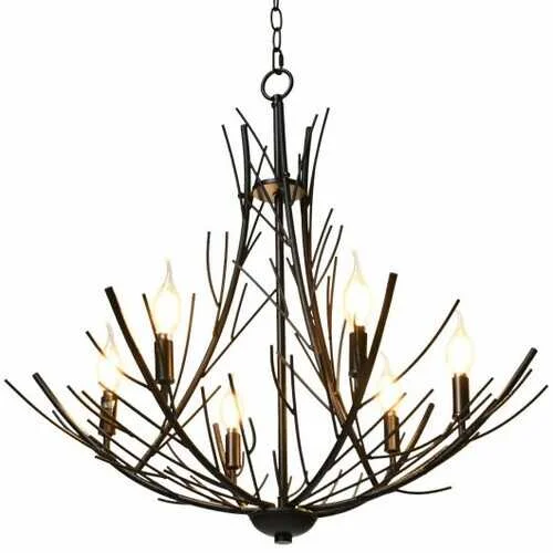 Lightweight backpacking tent-6-Light Vintage Branch Chandelier Copper Ceiling Lamp