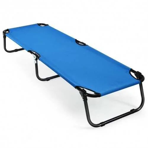 Rechargeable camping spot lamp-Folding Camping Bed Outdoor Portable Military Cot Sleeping Hiking