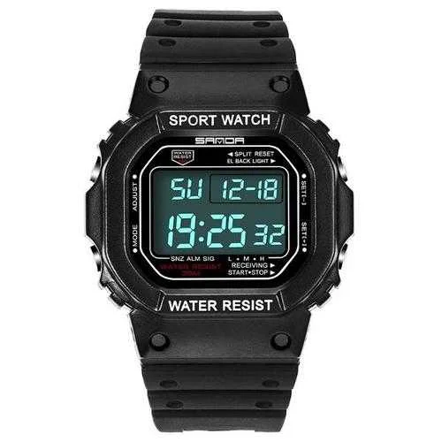 Waterproof camping tent stakes-SANDA 329 Fashion LED Display Men Watch  Waterproof Sport Digital Watch