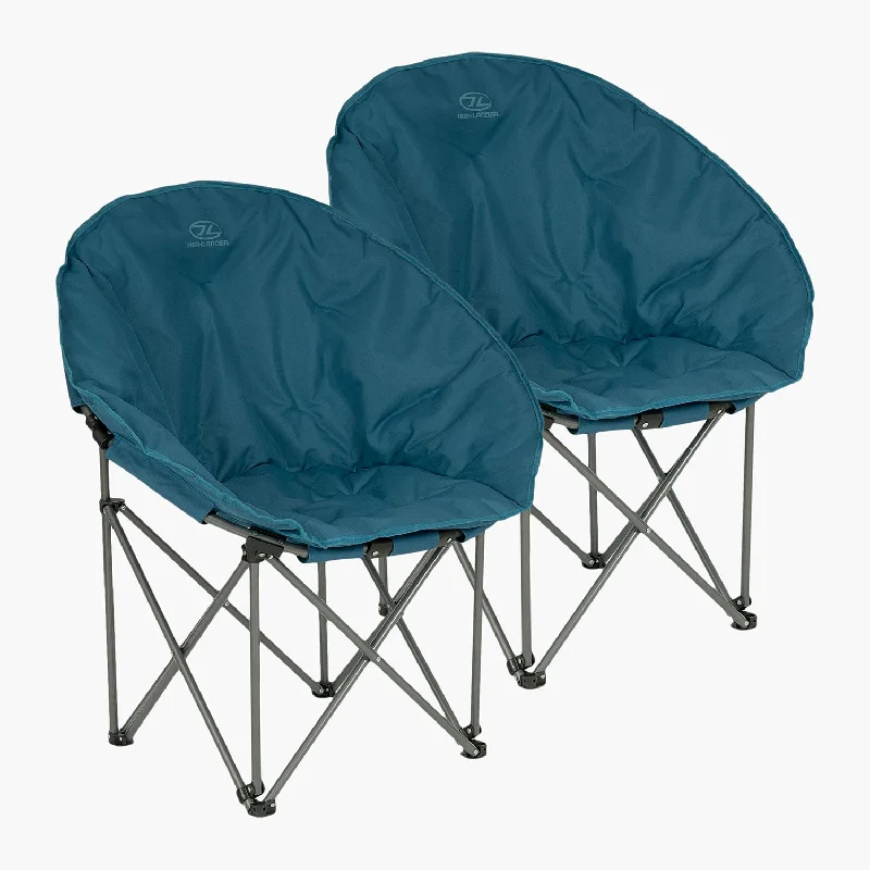 Breathable camping tent rainfly-Camping Moon Chairs, Two Pack