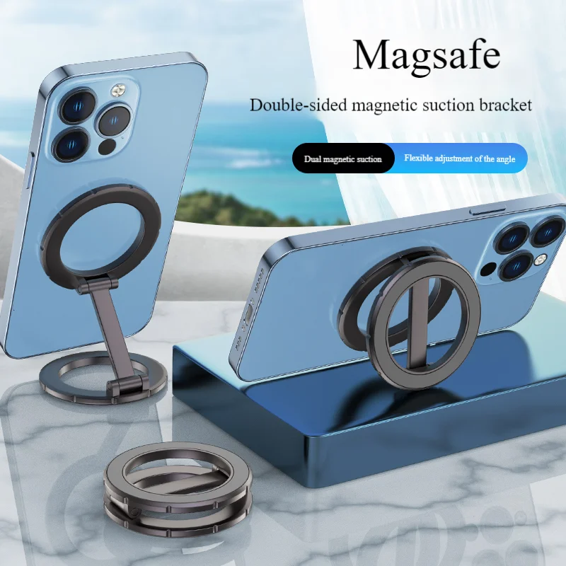 Mini camping stove grill-Double-sided magnetic phone holder with flexible Angle