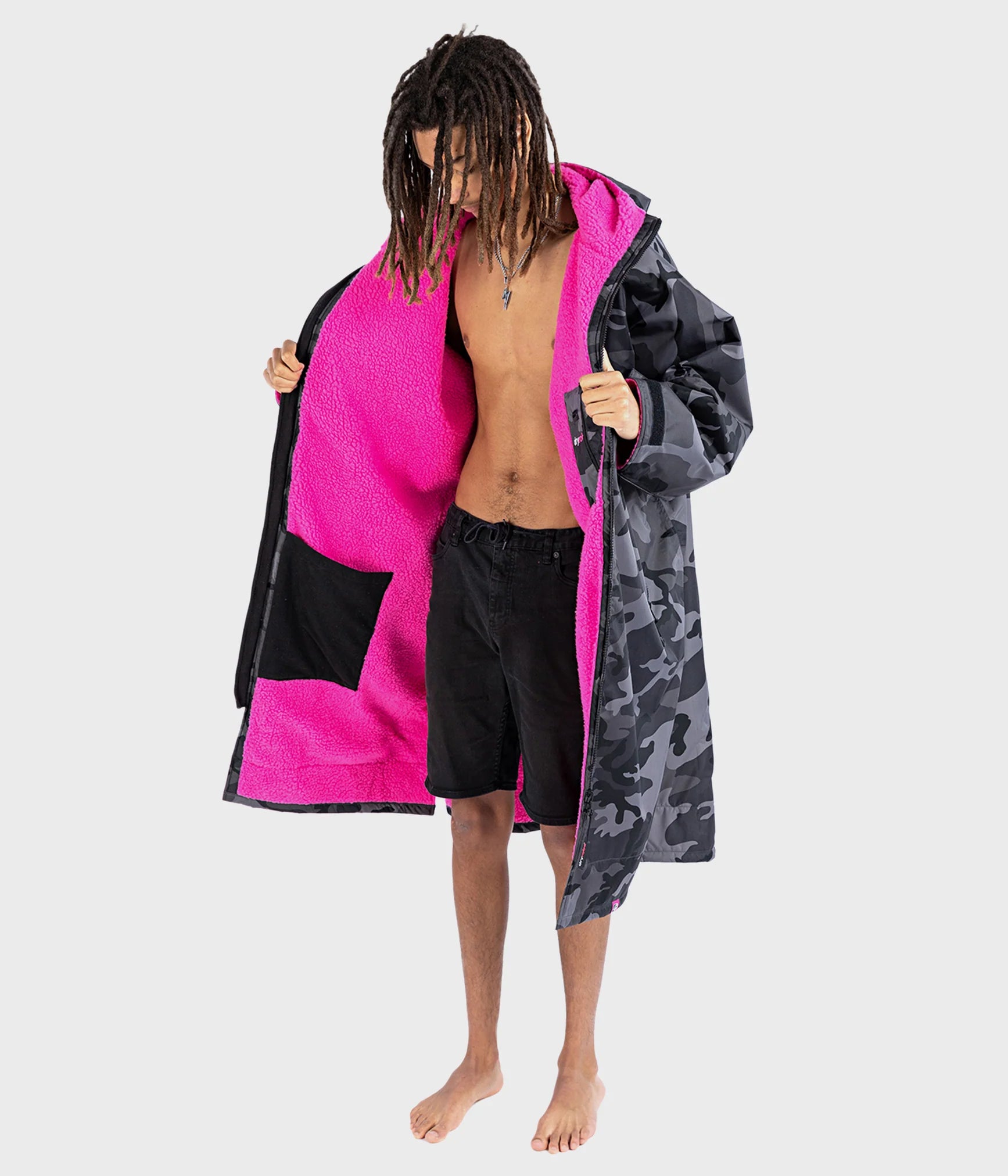 Stainless camping cooking pot-Dryrobe Advance Long Sleeve Black Camouflage Pink - RECYCLED