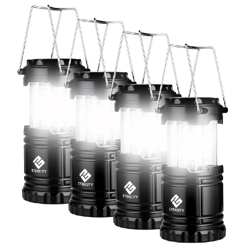 Ripstop camping ground tarp-Etekcity Lantern Camping Lantern - 4 Pack - Black