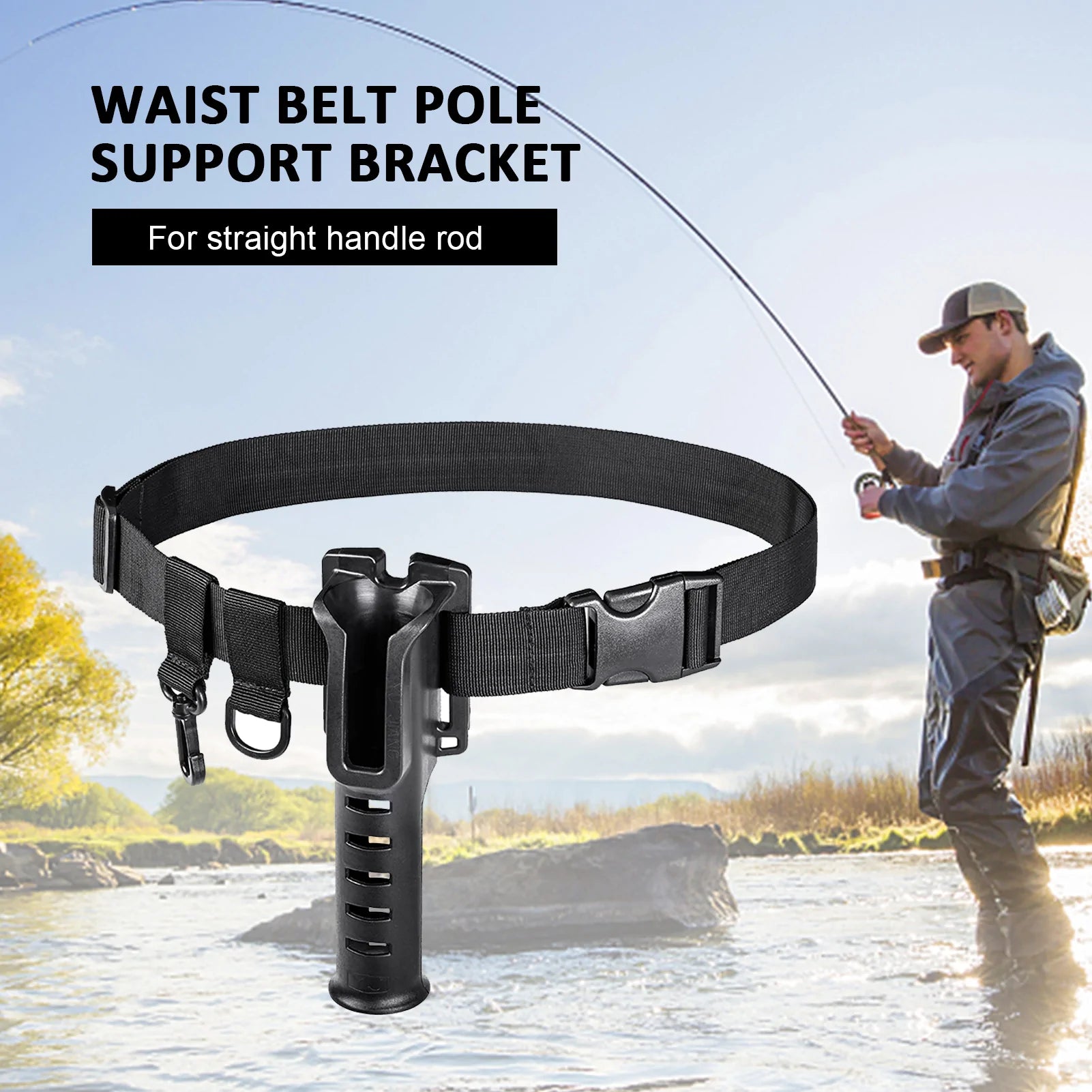 Foldable camping prep desk-Fishing Rod Belt