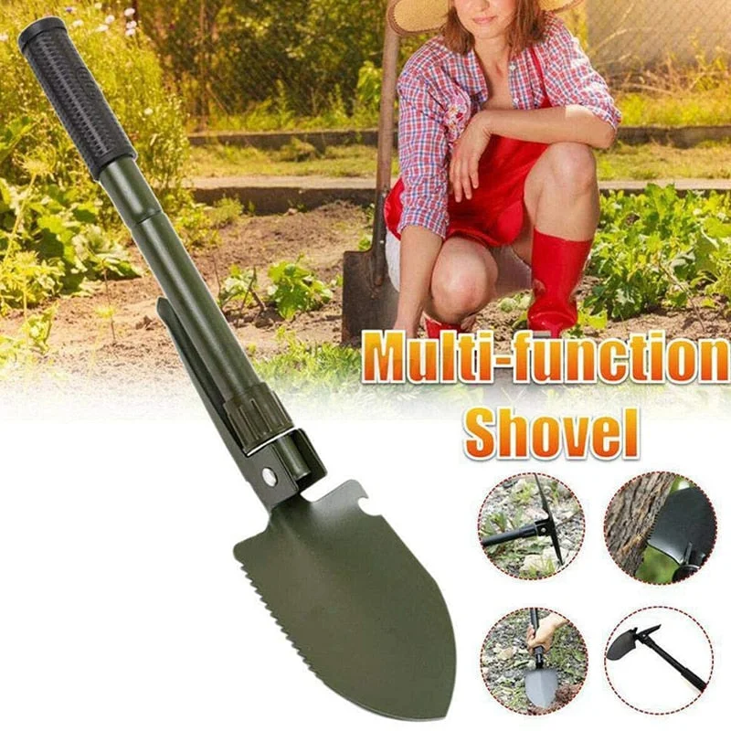 High-strength camping tarp rope-Camping Folding Shovel Outdoor Survival