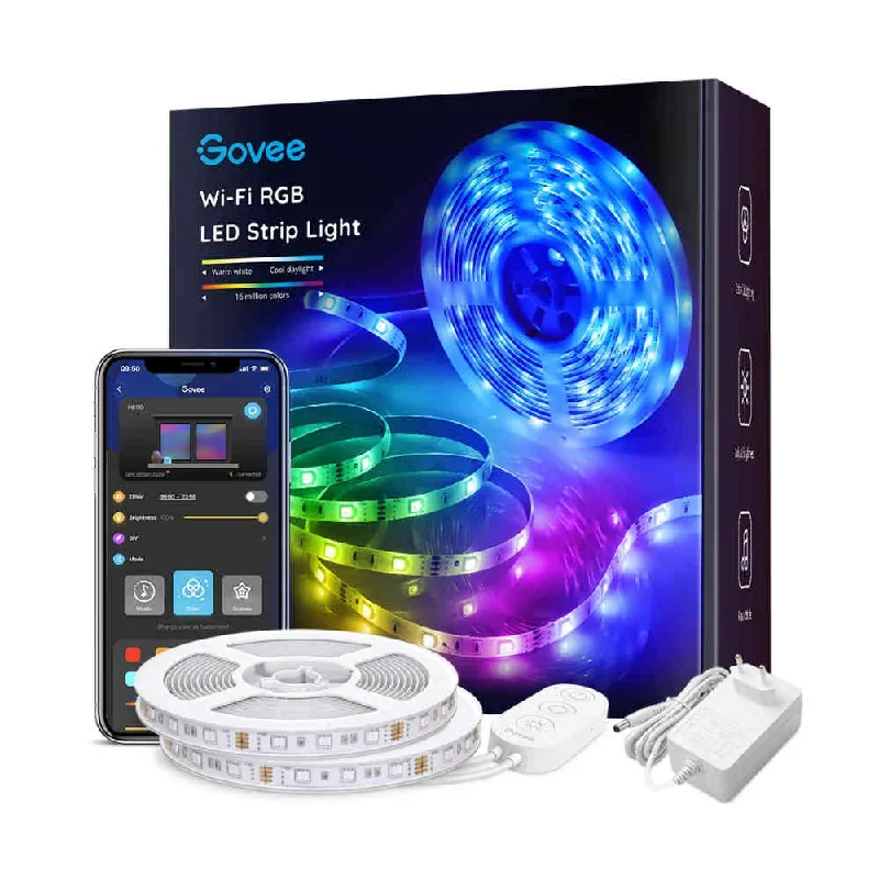 Absorbent camping travel towel-Govee Wi-Fi RGB LED Strip Lights (16.4ft(5M)× 2 Rolls) - H6110