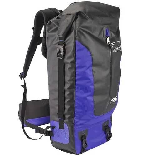 Insulated camping cooler bag-Lewis N Clark Day Pack 40L Blue