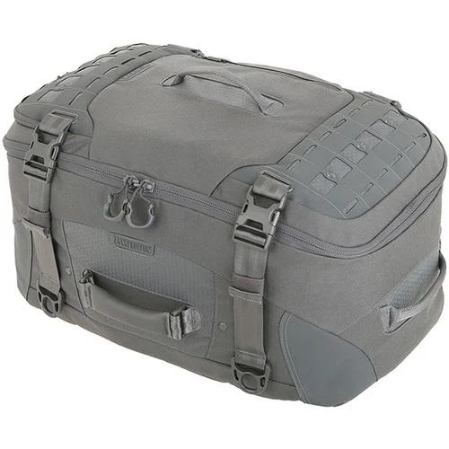 Collapsible camping trek pole-Maxpedition Ironcloud Adventure Travel Bag 48L Gray