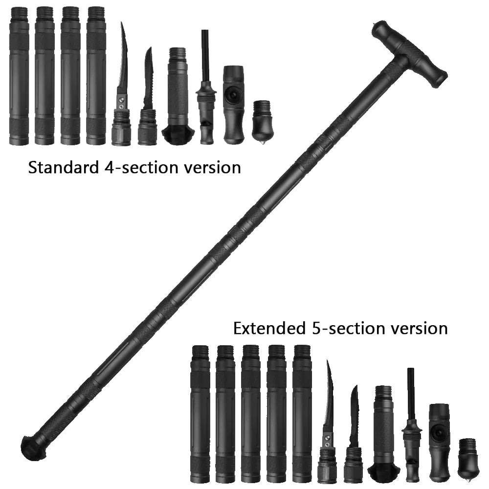 Rustproof camping tent anchors-Hiking Aluminum Alloy Tactical Stick