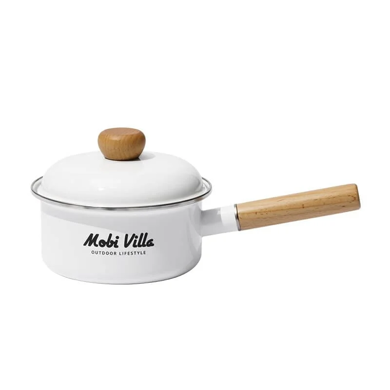 Dual-fuel camping grill-MOBI GARDEN HuanYan Enamel Pot