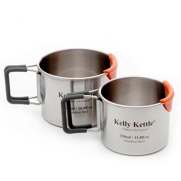 Heavy duty camping rainfly-Kelly Kettle 2 Camping Cups- Stainless Steel