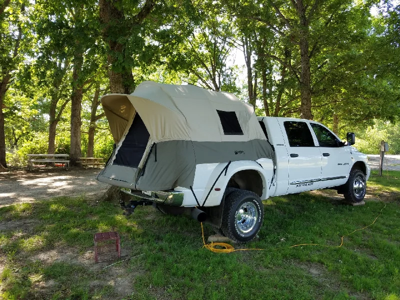 Adjustable camping lantern stand-Kodiak Truck Tent Canvas Full Size Short Bed