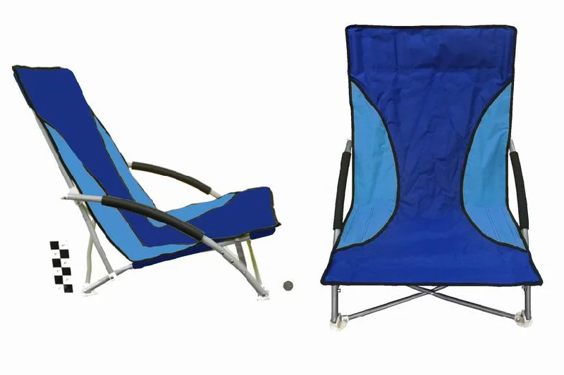 Solar camping lantern charger-Nalu Low Beach Chair (Blue)