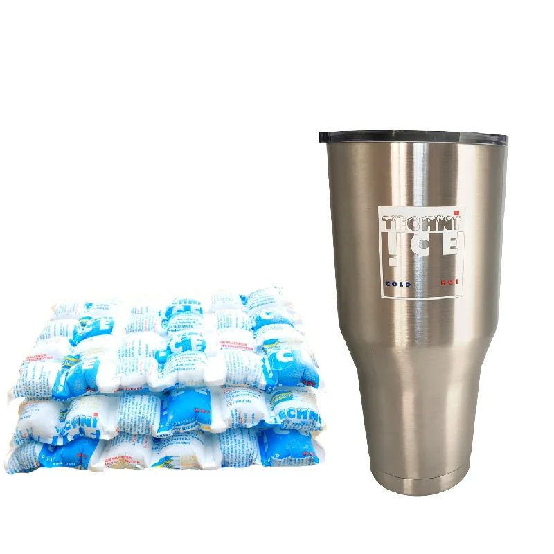 Quick-dry camping hand towel-New 2024 Model Techni Ice 1200ml (40 oz.) Tumbler Stainless Steel 6 Years Warranty + 3 Techni Ice Reusable Dry Ice Packs *FRESH STOCK JUST ARRIVED