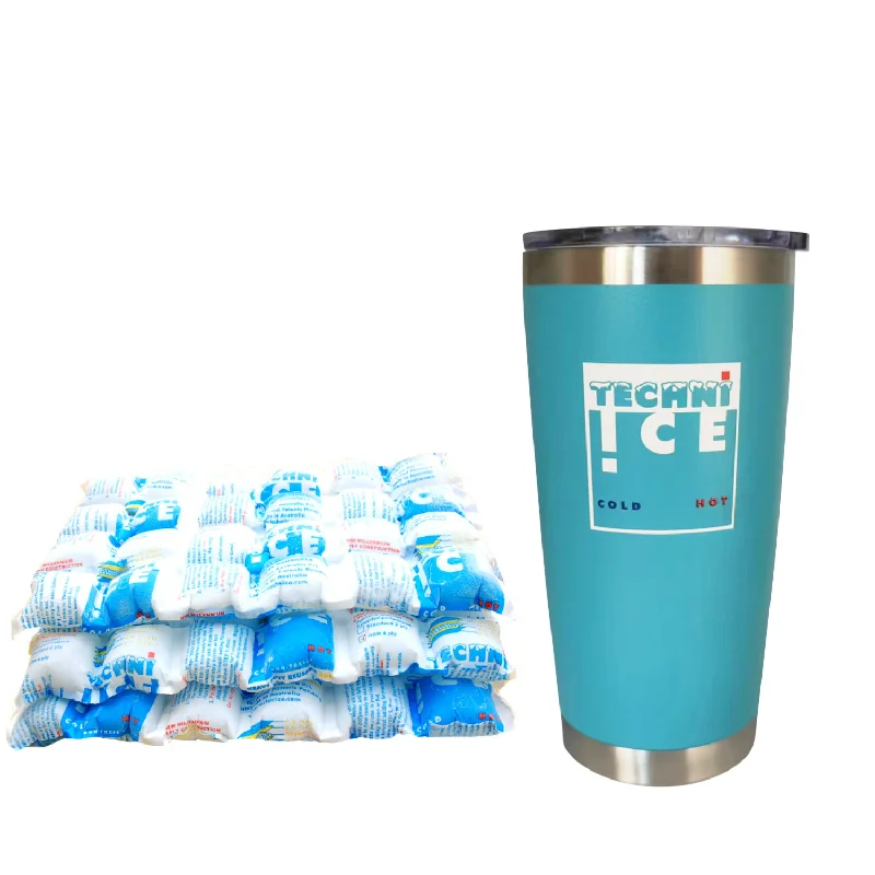 Telescopic camping hike stick-New 2024 Model Techni Ice 600ml (20 oz.) Tumbler Aqua Stainless Steel 6 Years Warranty *FRESH STOCK JUST ARRIVED+ 3 Techni Ice Reusable Dry Ice Packs