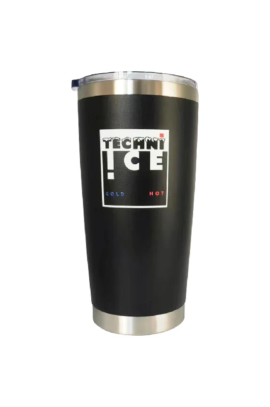 Gravity-fed camping water bottle-New 2024 Model Techni Ice 600ml (20 oz.) Tumbler Black Stainless Steel 6 Years Warranty *FRESH STOCK JUST ARRIVED