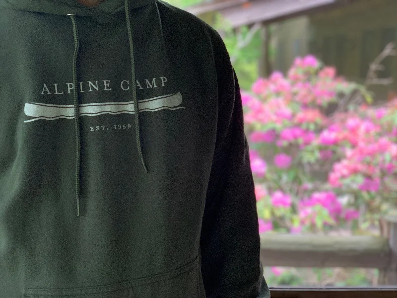 Extendable camping walking pole-Alpine Green Canoe Hoodie