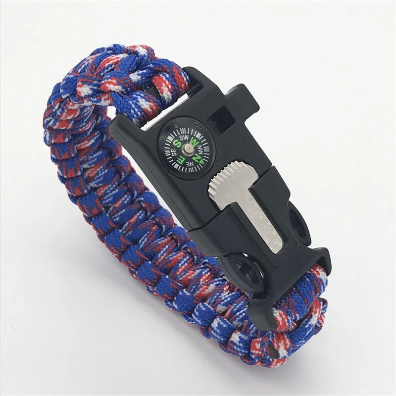 Wind-resistant camping rain tarp-Outdoor Safety Survival Paracord Bracelet