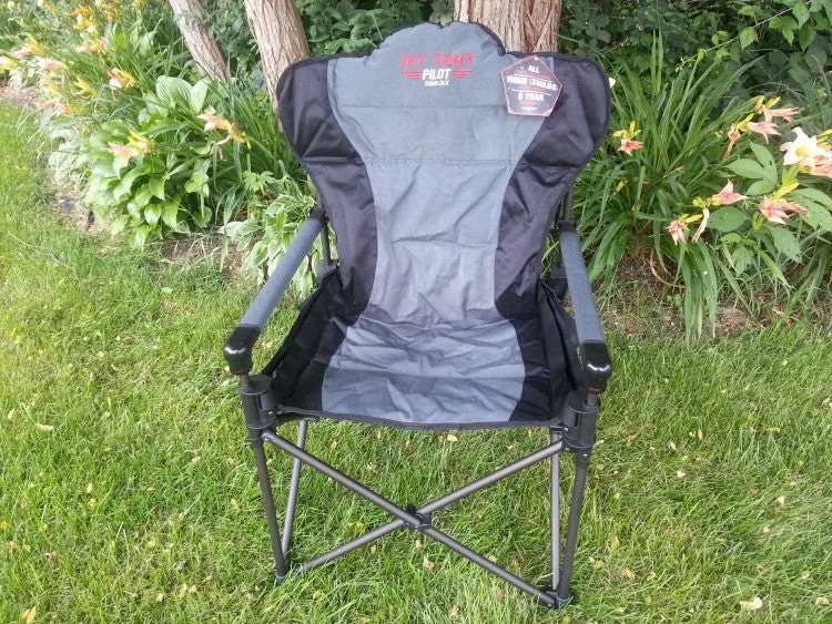 Wheeled camping ice box-Oztent Pilot DLX Chair