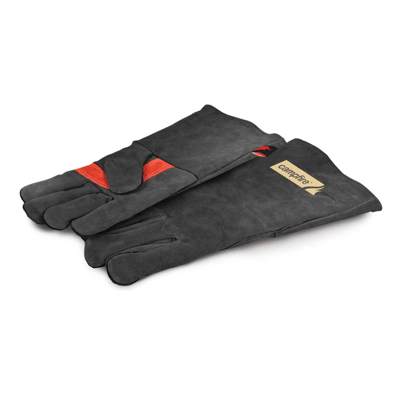 Compact camping hammock-Protective Leather Gloves