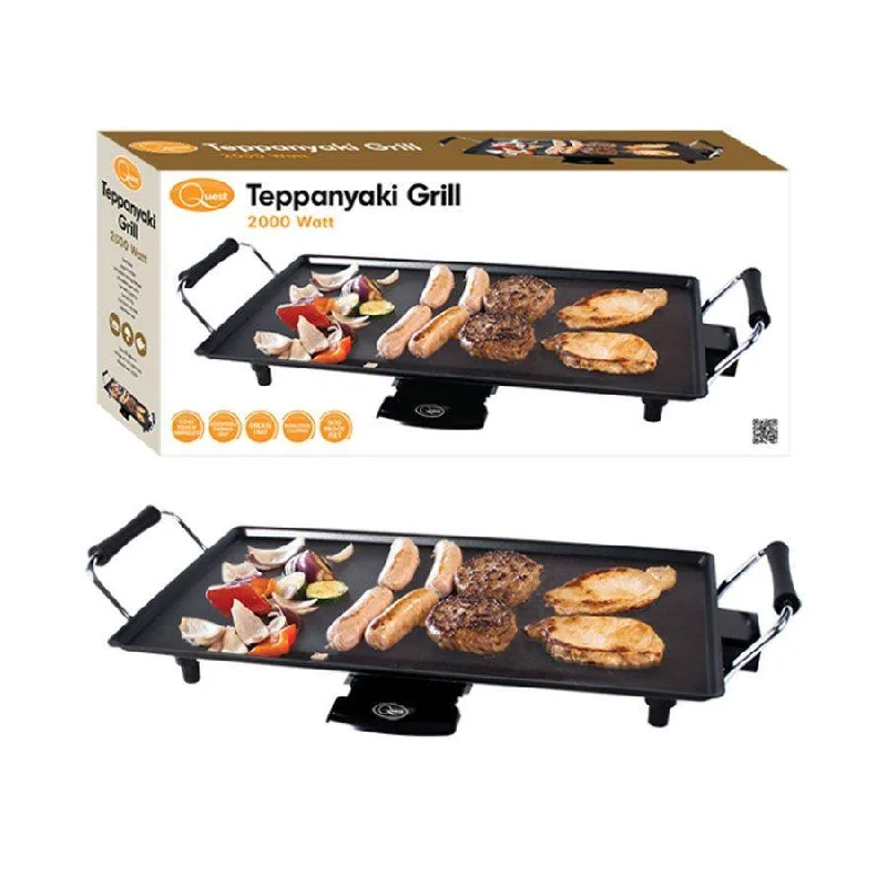 Butane camping stove portable-Quest Electric Teppanyaki Grill, 2000 Watt