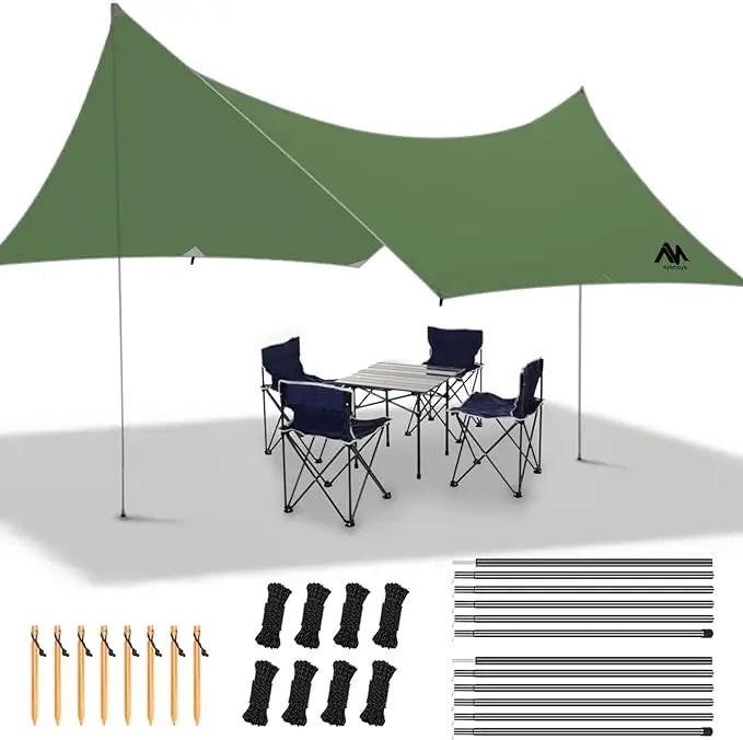 Solar camping flashlight LED-Rainfly + Tarp Poles