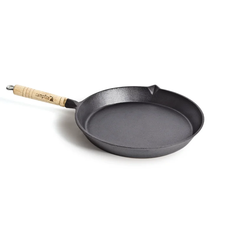 Heavy duty camping tarp-Round Frying pan - Solid Handle 25cm