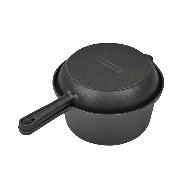 Solar-powered camping flashlight-Saucepan with Skillet Lid 2.3QT