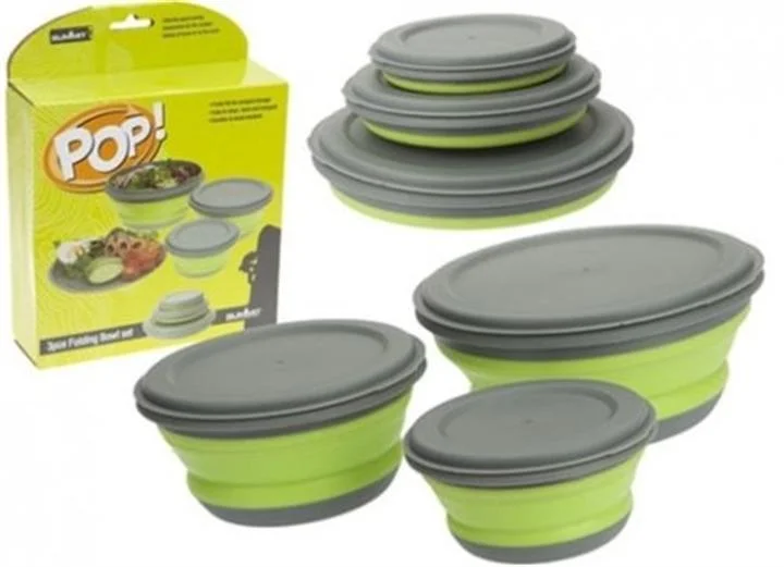 Rechargeable camping beam light-Summit  Pop 3PC Lime Bowl Set