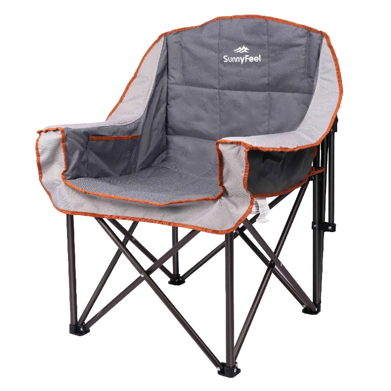 Rolling camping cooler chest-XL Padded Camp Chair