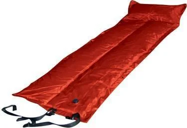 Warm-weather camping sleeping bag-Trailblazer Self-Inflatable Foldable Air Mattress With Pillow - RED