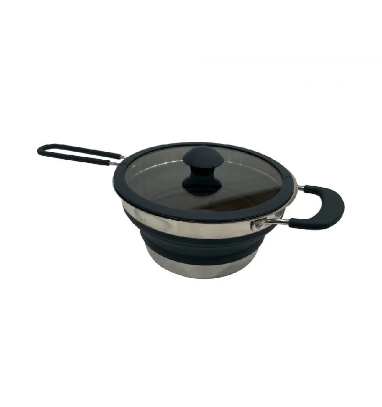 Portable camping utility table-Vango Cuisine 1.5L Non-Stick Pot - Deep Grey