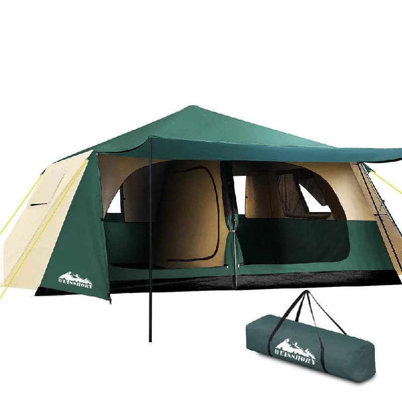 Windproof camping rainfly-Weisshorn Instant Up Camping Tent 8 Person Pop up Tents Family Hiking Dome Camp