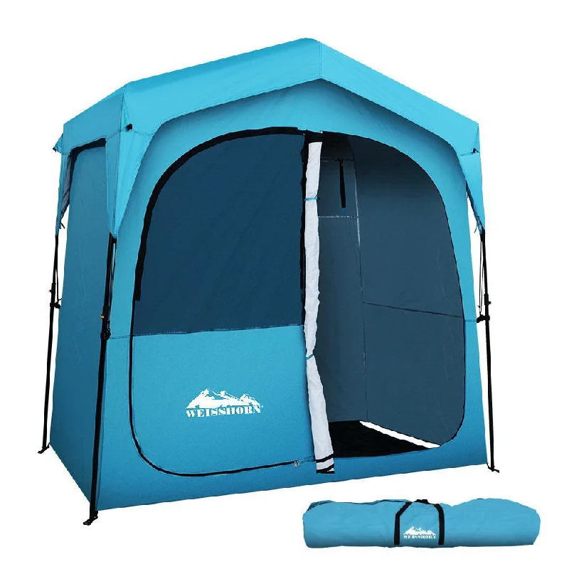 Nylon camping hammock single-Weisshorn Pop Up Camping Shower Tent Portable Toilet Outdoor Change Room Blue