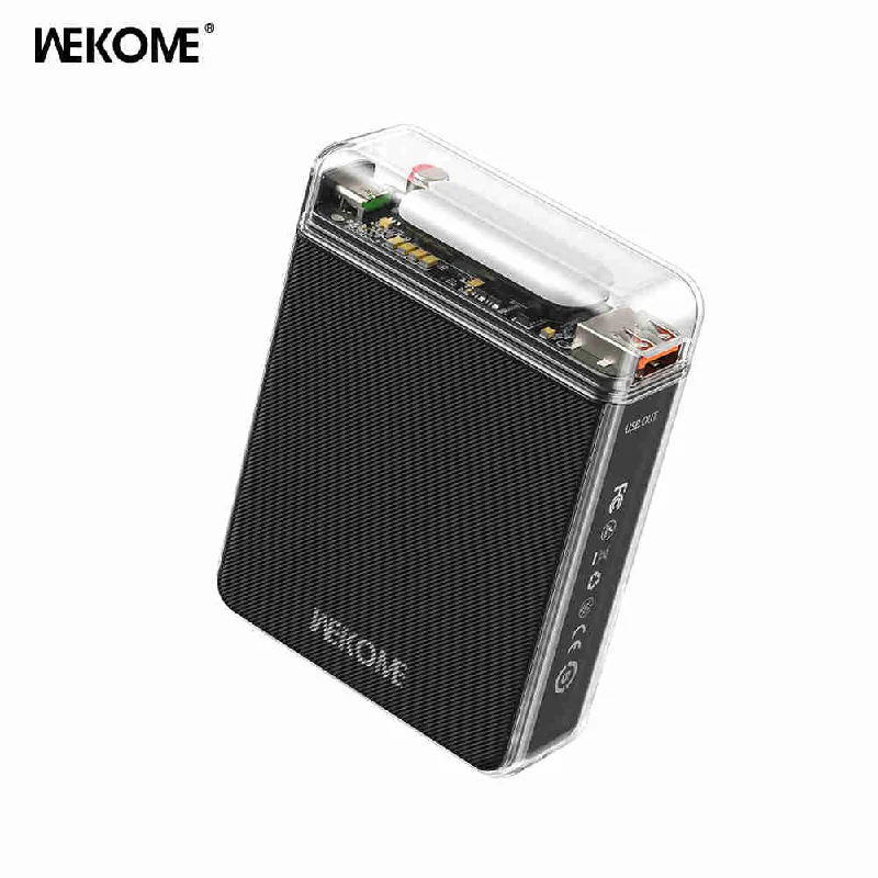 Rechargeable camping area lamp-WEKOME WP-42 Vanquard SeriesGen7 22.5W Super Fast Charging Power Bank 10000 mAh - Black