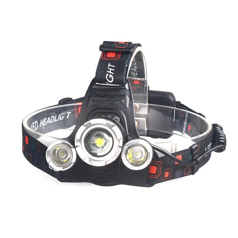 Compact camping water purifier-3 LED Zoom Headlamp (Black)