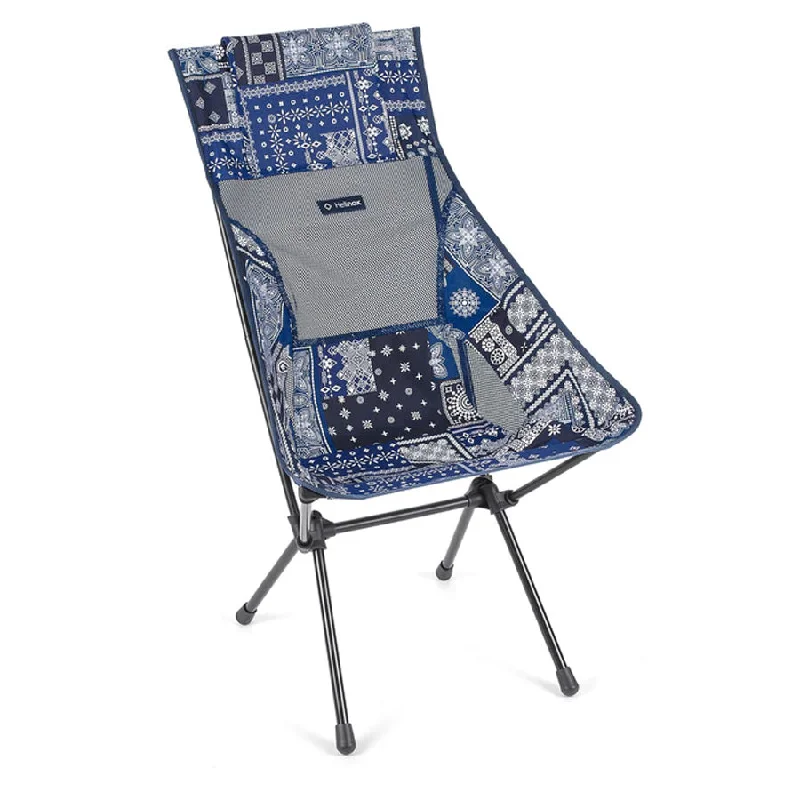 Waterproof camping sleep pad-Helinox Sunset Chair Blue Bandanna Quilt