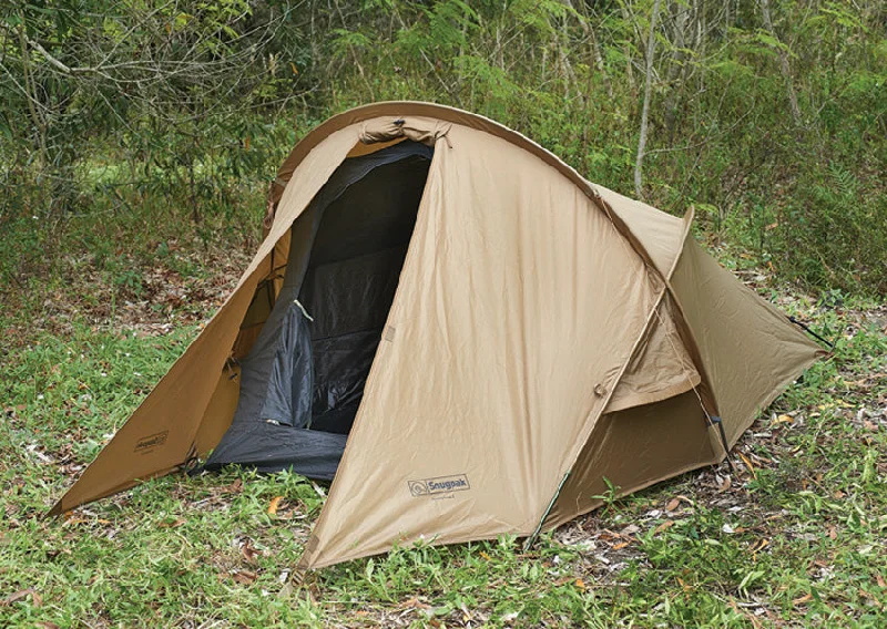 UV-resistant camping rainfly-Snugpak Scorpion 2 Tent Coyote Tan Lightweight Waterproof Camping Shelter 92875